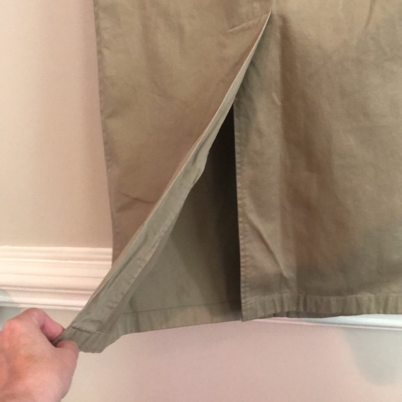 Vintage Ralph Lauren Blue Label Khaki Chino Maxi Skirt Size 4 - Picture 3 of 10